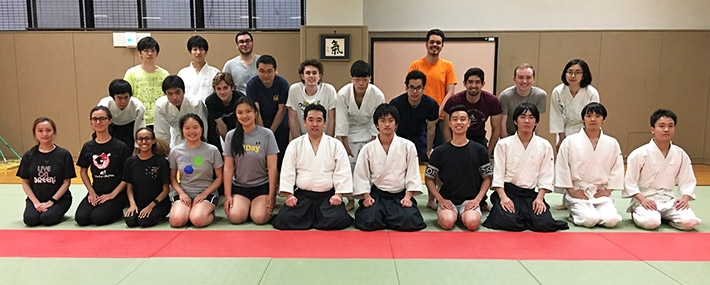 Program participants with members of Tokyo Tech's Aikido Club