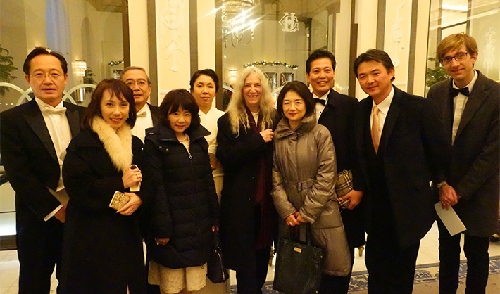 Tokyo Tech delegation with Patti Smith at Grand Hôtel