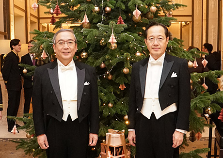 Mishima (left) and Masu at Grand Hôtel lobby