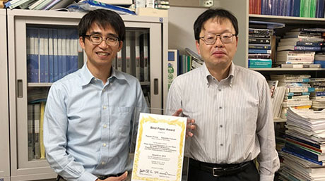 Professor Kazuhiko Fukawa and Assistant Professor Yuyuan Chang received the Best Paper Award of the international conference SmartCom2018. 