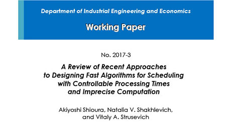 "Department of Industrial Engineering and Economics Working Paper 2017-3" is now available