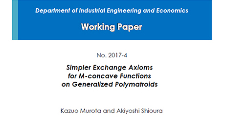 "Department of Industrial Engineering and Economics Working Paper 2017-4" is now available