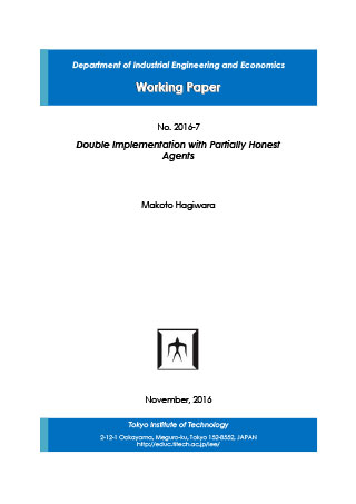 Department of Industrial Engineering and Economics Working Paper 2016-7