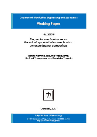 Department of Industrial Engineering and Economics Working Paper 2017-9