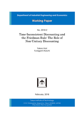 Department of Industrial Engineering and Economics Working Paper 2018-2