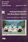 Colonial Modernity and East Asian Musics. Special issue of The World of Music (New Series). Co-edited with Yamauchi Fumitaka.