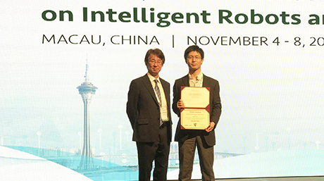 Assist. Prof. Hiroyuki Nabae received the SICE International Young Authors Award in IROS2019.