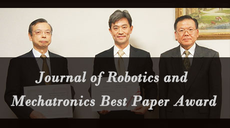 塚越准教授らの論文がJournal of Robotics and Mechatronics Best Paper Awardを受賞しました。