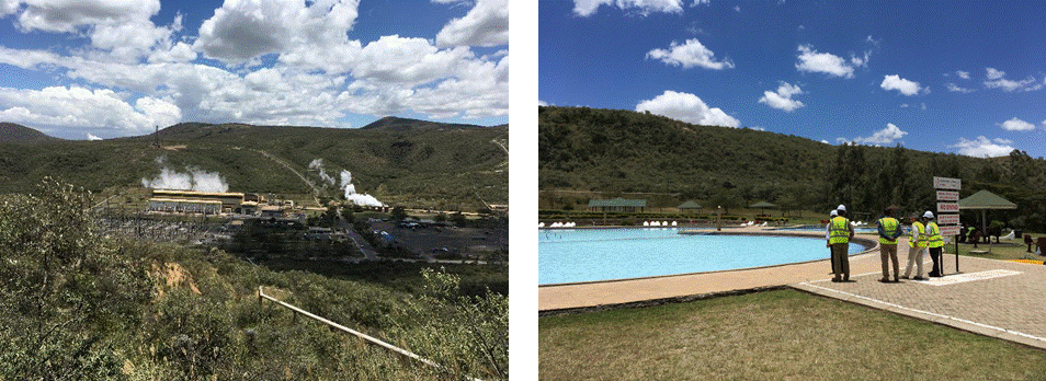 A heated swimming pool near Olkaria II geothermal power plant,JST-JICA SATREPS "Comprehensive Solutions for Optimum Development of Geothermal Systems in East African Rift Valley"