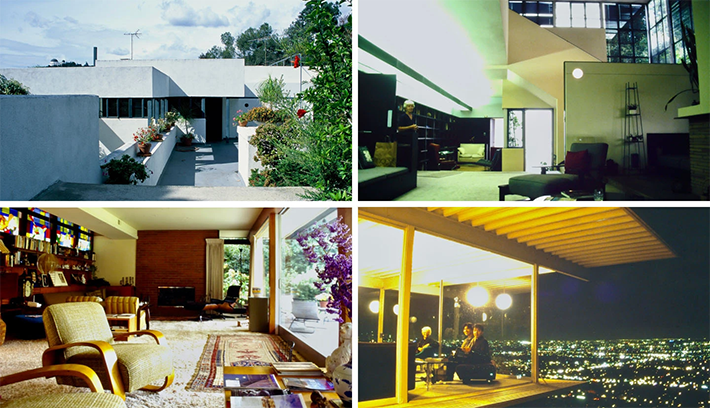 図1: 大学時代に実施した現地調査で、村田自身が撮影したカリフォルニア・モダニズム住宅の写真。「住人の方々はリビングのソファテーブルに建築家の作品集を置いていたり、訪問した私たちに家の魅力を誇らしげに話してくれたりと、住宅への深い愛着を感じました」(村田)