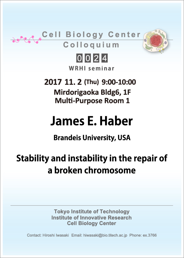 Cell Biology Center Colloquium 0024 flyer