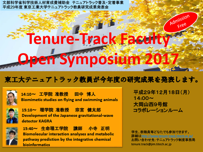 Tenure-Track FacultyOpen Symposium 2017 flyer