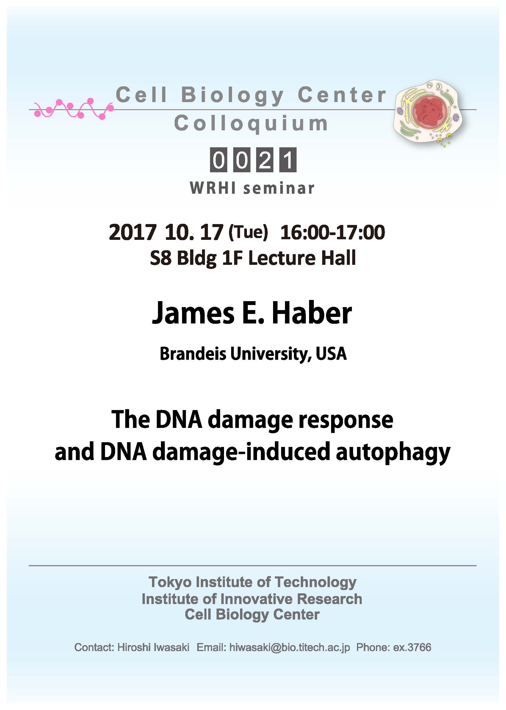 Cell Biology Center Colloquium 0021 flyer