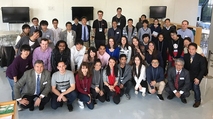 Winter Program participants with host faculty members and Tokyo Tech students