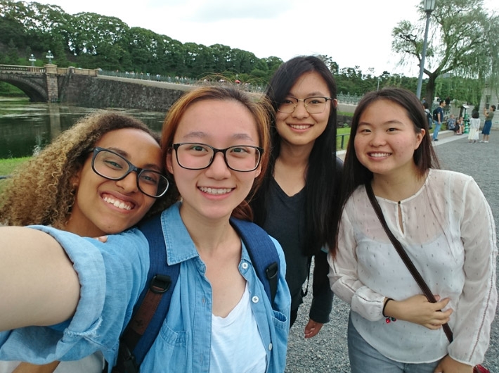 In front of Imperial Palace after National Diet Library tour