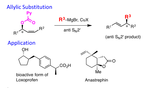Allylic substitution using the Picolinoxy Leaving Group