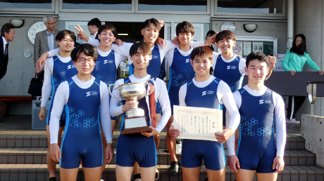 Rowers claim eighth straight men’s eight at Five Universities’ Regatta, win five other categories