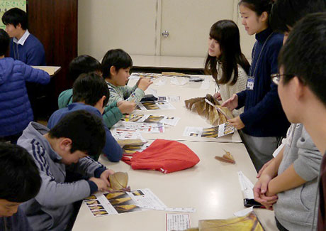 Tokyo Tech students presenting their creations