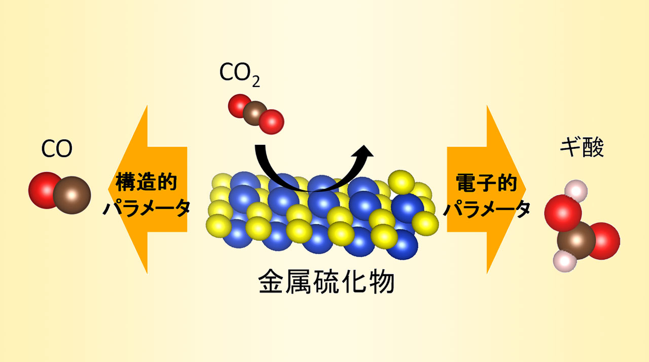 金属硫化物を用いた二酸化炭素還元電極触媒の設計指針を提示