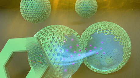 図1 DNAオリガミによる人工細胞微小カプセルのイメージ