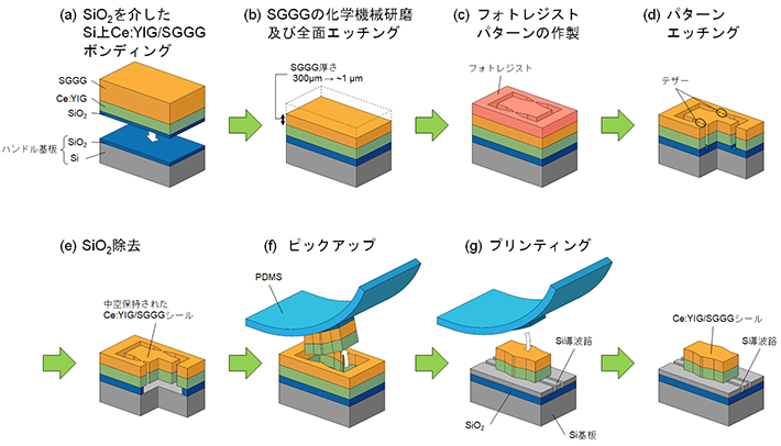 図1 マイクロトランスファープリンティング技術の概念図 