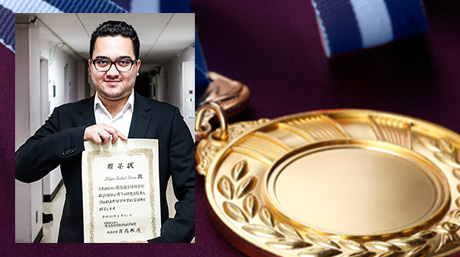 松澤・岡田研究室のKorkut Kaan TOKGOZさんが植之原留学生学術奨励賞を受賞