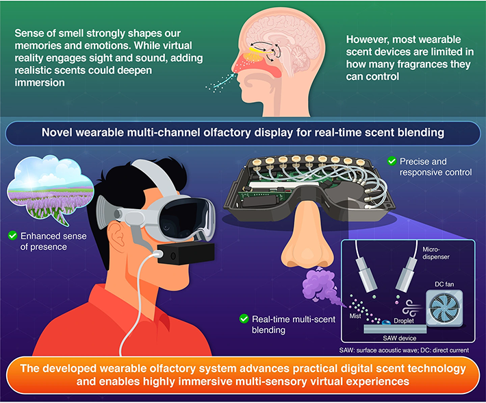 Development of an Eight-Channel Wearable Olfactory Display for Virtual Reality
