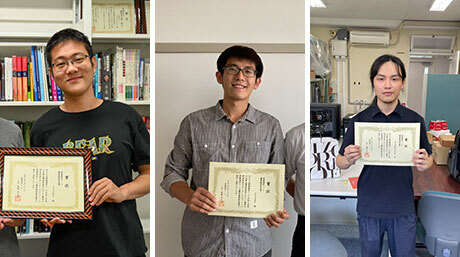 構想発表会を行い3名の修士学生が優秀発表賞を受賞