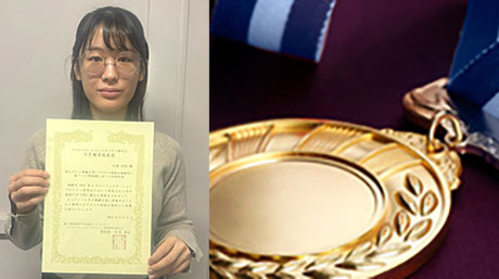  宮田研究室の修士1年 小泉 香奈さんが電子情報通信学会CQ研究会で学生優秀発表賞を受賞