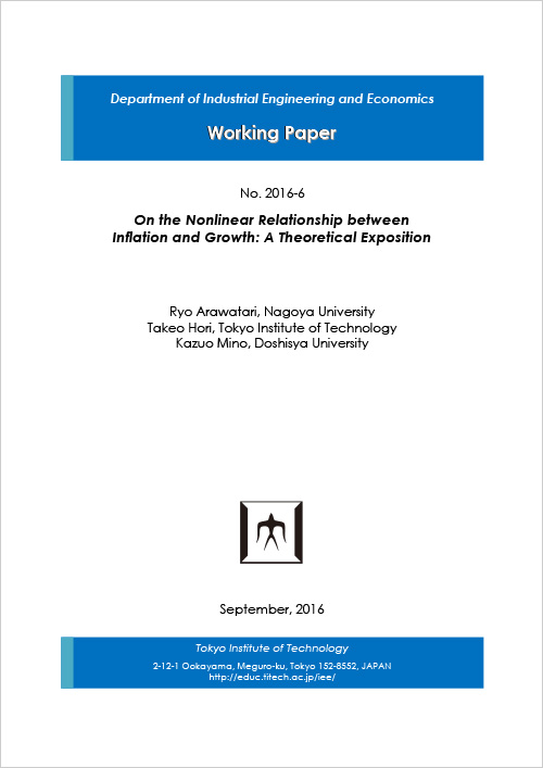Department of Industrial Engineering and Economics Working Paper 2016-6
