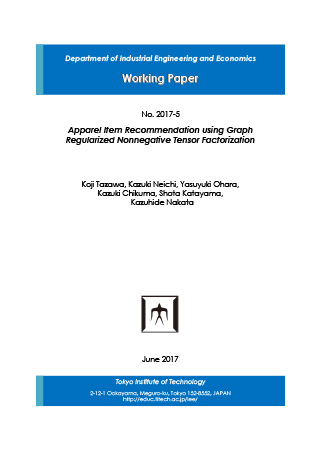 Department of Industrial Engineering and Economics Working Paper 2017-5