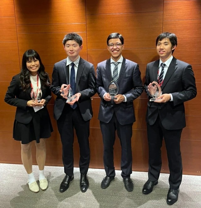 Winning Tokyo Tech Team (from left): Ornida Kraiwuttianant, Sou Sorita, Yasser Apriliano Yosandi, Takumi Sato