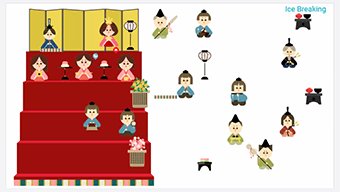 Online game using Japanese doll characters