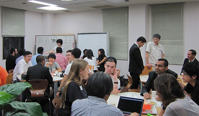 introductions and discussions at International Student Lounge