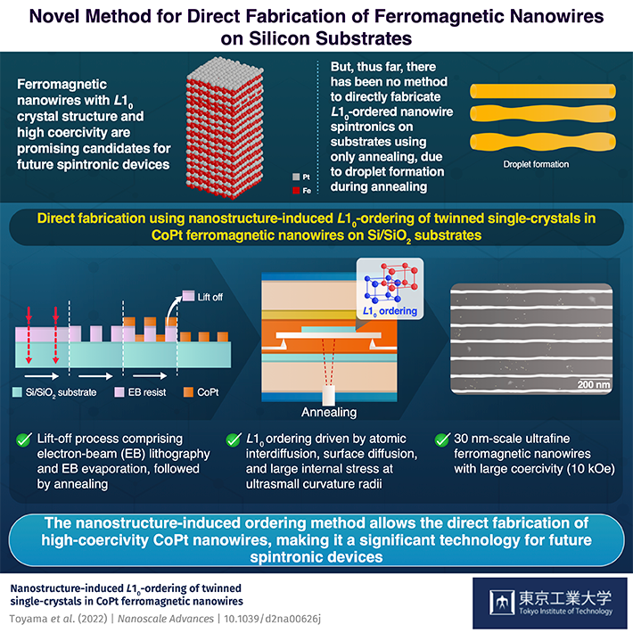 Novel Method for Direct Fabrication of Ferromagnetic Nanowires on Silicon Substrates