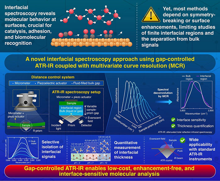 Gap-Controlled Infrared Absorption Spectroscopy: A Unique Interface-Sensitive Spectroscopy Based on the Combination of Linear Spectroscopy and Multivariate Curve Resolution