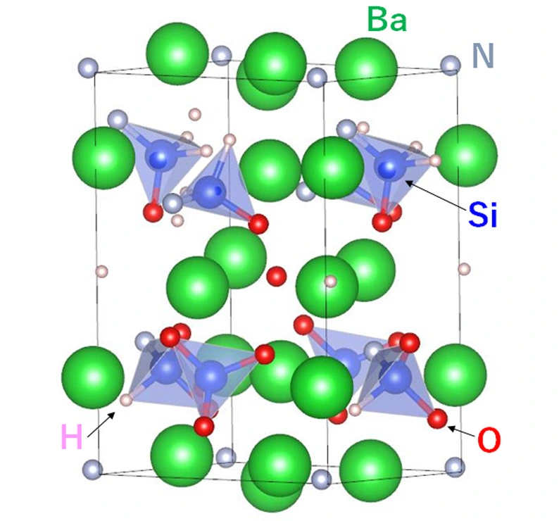 図1. Ba<sub>3</sub>SiO<sub>5-x</sub>N<sub>y</sub>H<sub>z</sub>の結晶構造