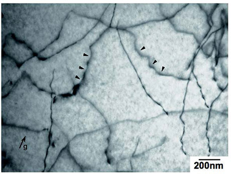 クリープ変形を受けた耐熱マグネシウム合金AX52における透過型電子顕微鏡組織