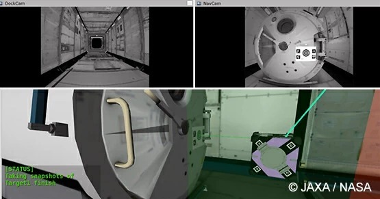 Screenshots during simulation