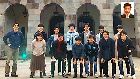 Students and Professor Sakamoto (left)
