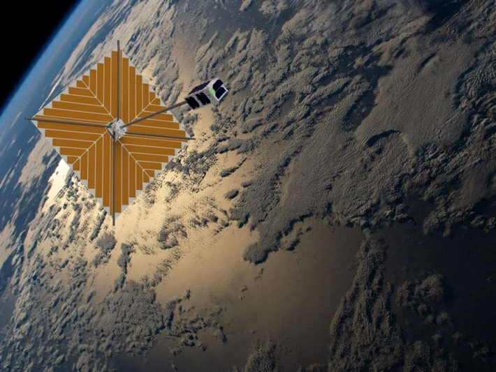 図2 東京工業大学が中心となって開発し、2019年1月に宇宙へ打ち上げられた超小型衛星OrigamiSat-1イメージ図 