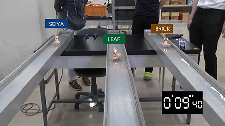 実際につくったポンポン蒸気船によるレース