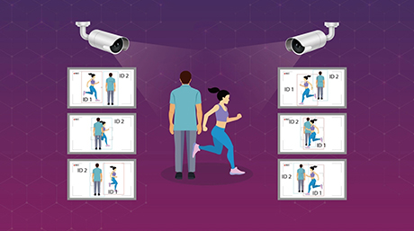 Improving identity-tracking across multiple cameras with geometry and appearance