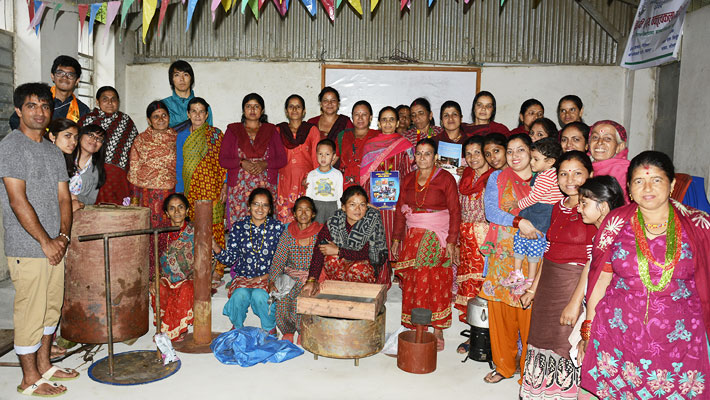 Participants of workshop on bio-char production