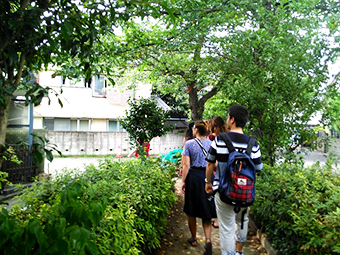 Out to survey local residents living near Ookayama Campus