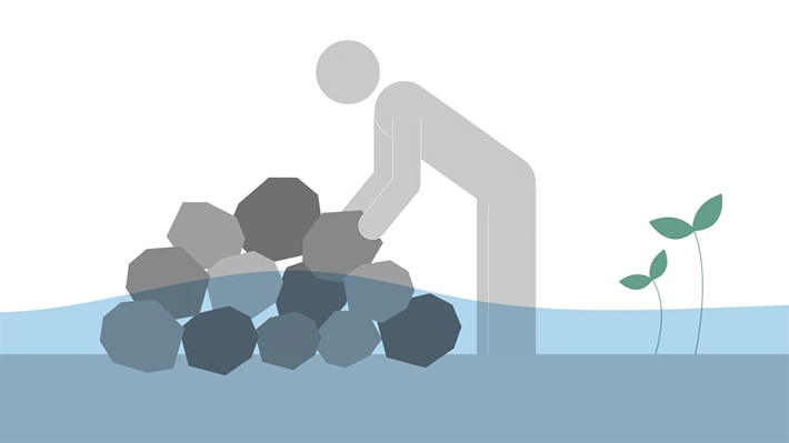 (Figure 1) Portable wave-dissipating reef